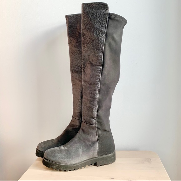 Roots Shoes - ROOTS over the knee leather boots elastic back